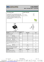 AOB15B60D datasheet pdf Alpha & Omega Semiconductor