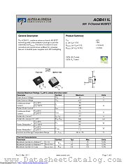 AOB411L datasheet pdf Alpha & Omega Semiconductor