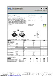 AOD254 datasheet pdf Alpha & Omega Semiconductor