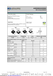 AOD2606 datasheet pdf Alpha & Omega Semiconductor