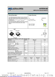 AOD2N100 datasheet pdf Alpha & Omega Semiconductor