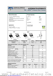AOD360A70 datasheet pdf Alpha & Omega Semiconductor