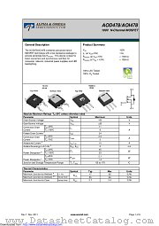 AOD478 datasheet pdf Alpha & Omega Semiconductor