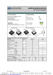 AOD516 datasheet pdf Alpha & Omega Semiconductor