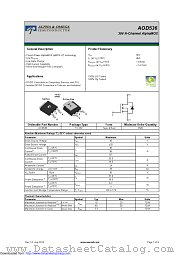 AOD536 datasheet pdf Alpha & Omega Semiconductor