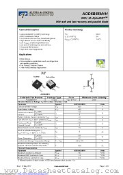AOD5B65M1H datasheet pdf Alpha & Omega Semiconductor