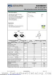 AOD5B65N1 datasheet pdf Alpha & Omega Semiconductor