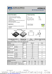 AOE66410 datasheet pdf Alpha & Omega Semiconductor