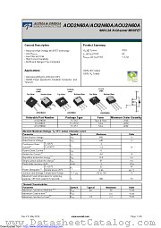 AOI2N60A datasheet pdf Alpha & Omega Semiconductor