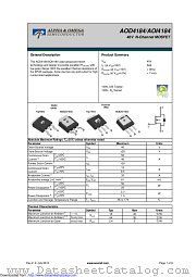 AOI4184 datasheet pdf Alpha & Omega Semiconductor