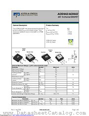 AOI442 datasheet pdf Alpha & Omega Semiconductor