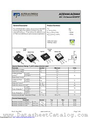 AOI444 datasheet pdf Alpha & Omega Semiconductor