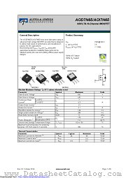 AOI7N65 datasheet pdf Alpha & Omega Semiconductor