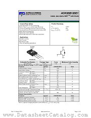 AOK20B120E1 datasheet pdf Alpha & Omega Semiconductor