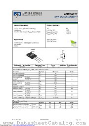 AOK66613 datasheet pdf Alpha & Omega Semiconductor