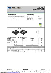 AON2408 datasheet pdf Alpha & Omega Semiconductor