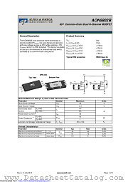 AON5802B datasheet pdf Alpha & Omega Semiconductor