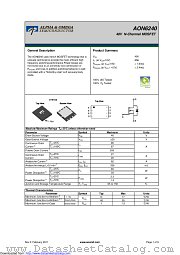 AON6240 datasheet pdf Alpha & Omega Semiconductor