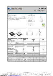 AON6411 datasheet pdf Alpha & Omega Semiconductor