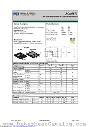 AON6970 datasheet pdf Alpha & Omega Semiconductor
