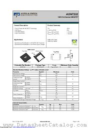 AON7232 datasheet pdf Alpha & Omega Semiconductor