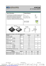 AON7240 datasheet pdf Alpha & Omega Semiconductor