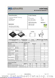AON7262E datasheet pdf Alpha & Omega Semiconductor