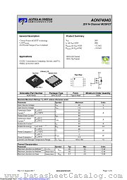 AON7404G datasheet pdf Alpha & Omega Semiconductor