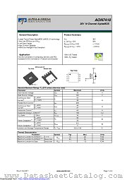 AON7418 datasheet pdf Alpha & Omega Semiconductor