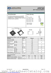 AON7423 datasheet pdf Alpha & Omega Semiconductor