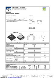AON7430 datasheet pdf Alpha & Omega Semiconductor
