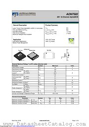 AON7502 datasheet pdf Alpha & Omega Semiconductor