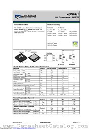 AON7611 datasheet pdf Alpha & Omega Semiconductor
