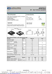 AON7810 datasheet pdf Alpha & Omega Semiconductor