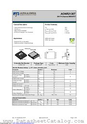 AONR21307 datasheet pdf Alpha & Omega Semiconductor