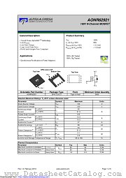 AONR62921 datasheet pdf Alpha & Omega Semiconductor