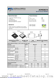 AONS36314 datasheet pdf Alpha & Omega Semiconductor