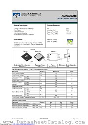 AONS36316 datasheet pdf Alpha & Omega Semiconductor