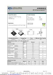 AONS62618 datasheet pdf Alpha & Omega Semiconductor