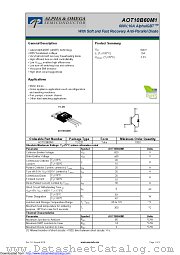 AOT10B60M1 datasheet pdf Alpha & Omega Semiconductor