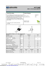 AOT1N60 datasheet pdf Alpha & Omega Semiconductor