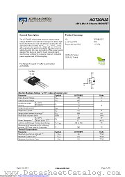 AOT20N25 datasheet pdf Alpha & Omega Semiconductor