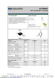 AOT5B60D datasheet pdf Alpha & Omega Semiconductor
