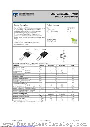 AOT7N60 datasheet pdf Alpha & Omega Semiconductor