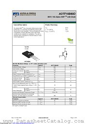 AOTF10B60D datasheet pdf Alpha & Omega Semiconductor