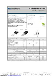 AOTF12N60 datasheet pdf Alpha & Omega Semiconductor