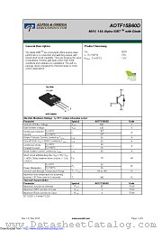AOTF15B60D datasheet pdf Alpha & Omega Semiconductor