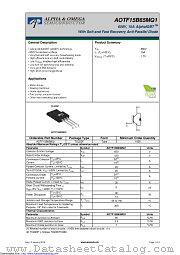 AOTF15B65MQ1 datasheet pdf Alpha & Omega Semiconductor