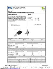 AOTF409 datasheet pdf Alpha & Omega Semiconductor