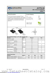 AOTF4126 datasheet pdf Alpha & Omega Semiconductor